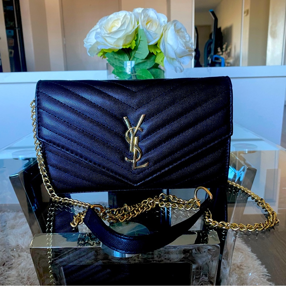 Ysl Wallet in Chain Crossbody Bag